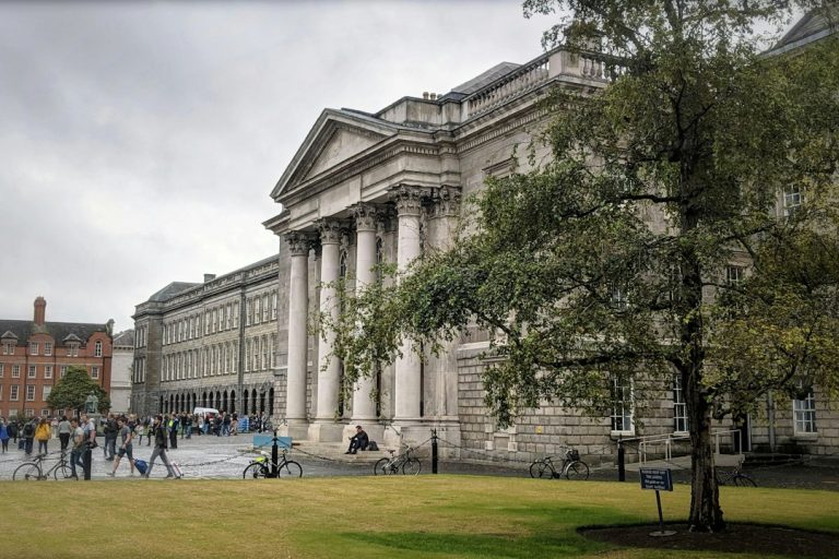Historic courtyard at Trinity College Dublin