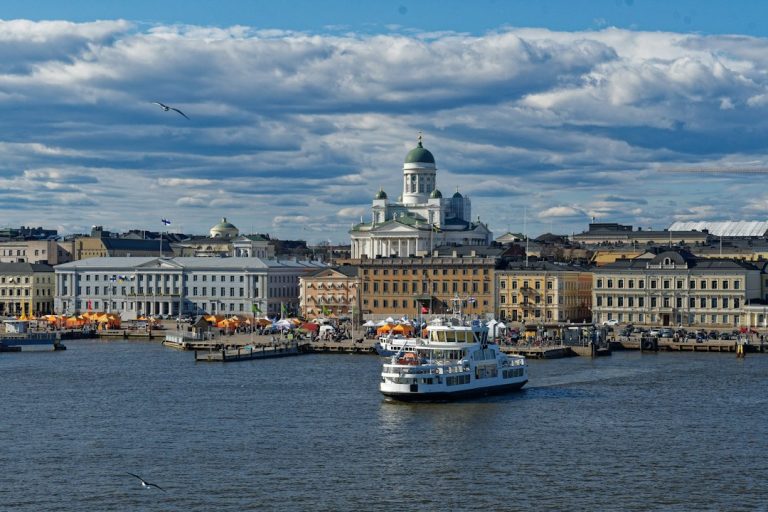 Helsinki harbour and cathedral
