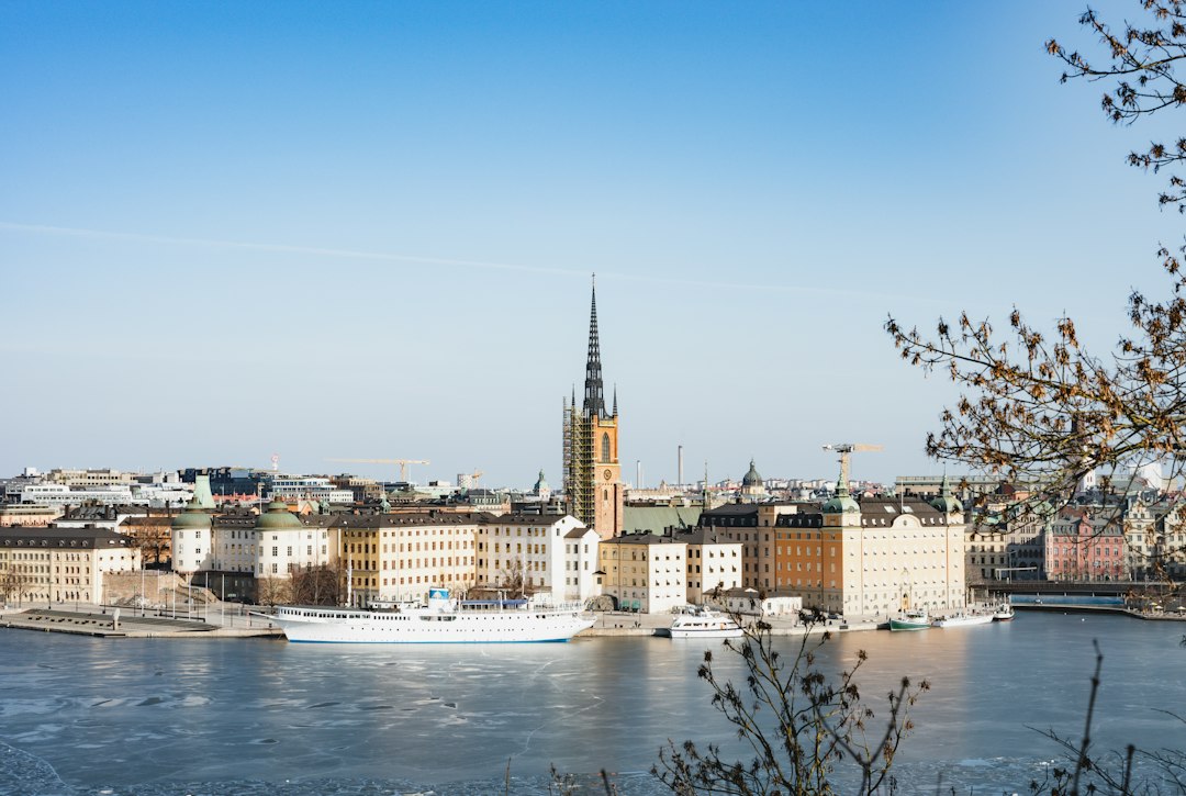 Historic Stockholm waterfront in Sweden